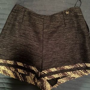 Chanel 2013 mid rise mini tweed shorts